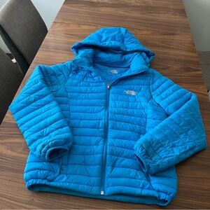 THE NORTH FACE Women's Hooded Down Jacket Size L In Blue